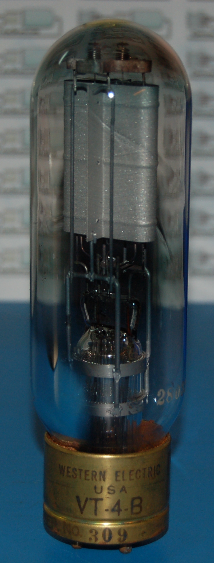 Vintage Western Electric VT-4B Transmitting Power Triode Tube - Click Image to Close