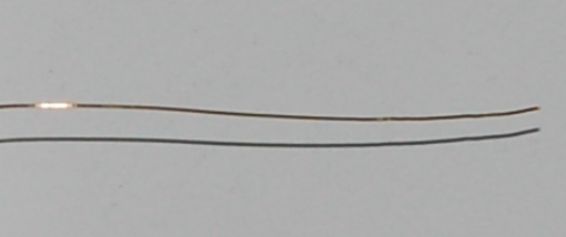 Gold Wire (99.99% Au), .008" (0.2mm) x 1" - Click Image to Close
