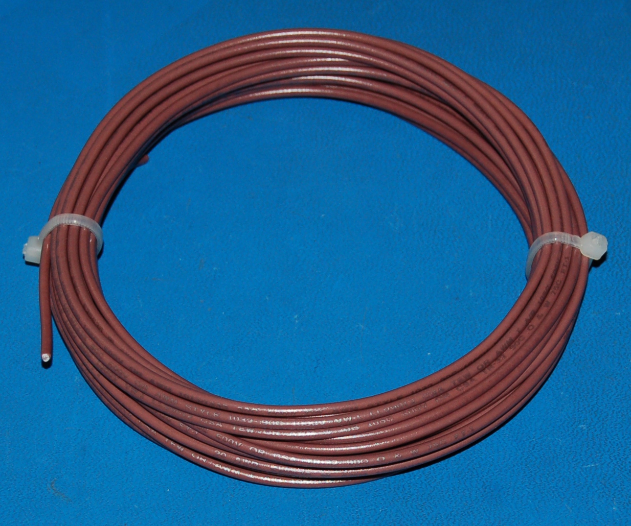 Solid Tinned Copper Wire, 600V, #20 AWG x 25' (Brown) - Click Image to Close
