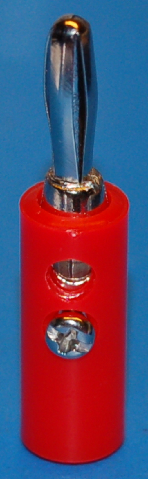 Banana Plug, Male, Red - Click Image to Close