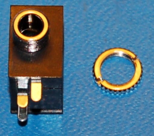 3.5mm (TRS-1/8") Stereo Jack, Panel-Mount - Click Image to Close