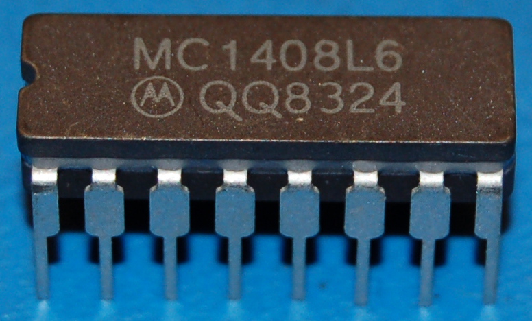 MC1408L6 Convertisseur Numérique/Analogique avec Interface Série, DIP-16 - Cliquez sur l'image pour fermer