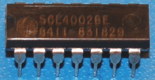 4002BE Dual 4-Input NOR Gate, DIP-14 - Click Image to Close