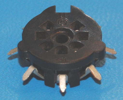 Vacuum Tube Socket, 7-Pos Miniature, PCB-mount (#1) - Click Image to Close