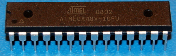 ATMEGA48V-10PU AVR Microcontroller, 8-bit, 4K, 10MHz, DIP-28