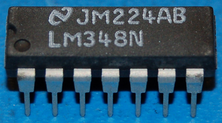 LM348N Quad UA741 Bipolar Operational Amplifier, DIP-14