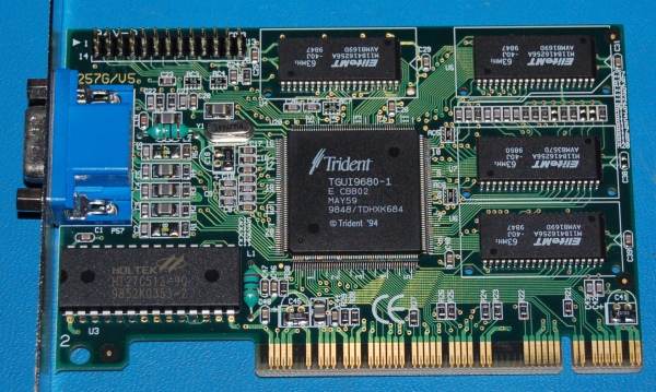 Trident TGUI9680-1 PCI Video Card
