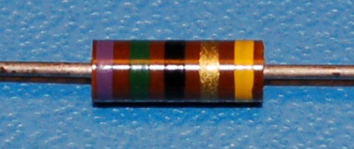 Carbon Composition Resistor, 1/2W, 5%, 75Ω