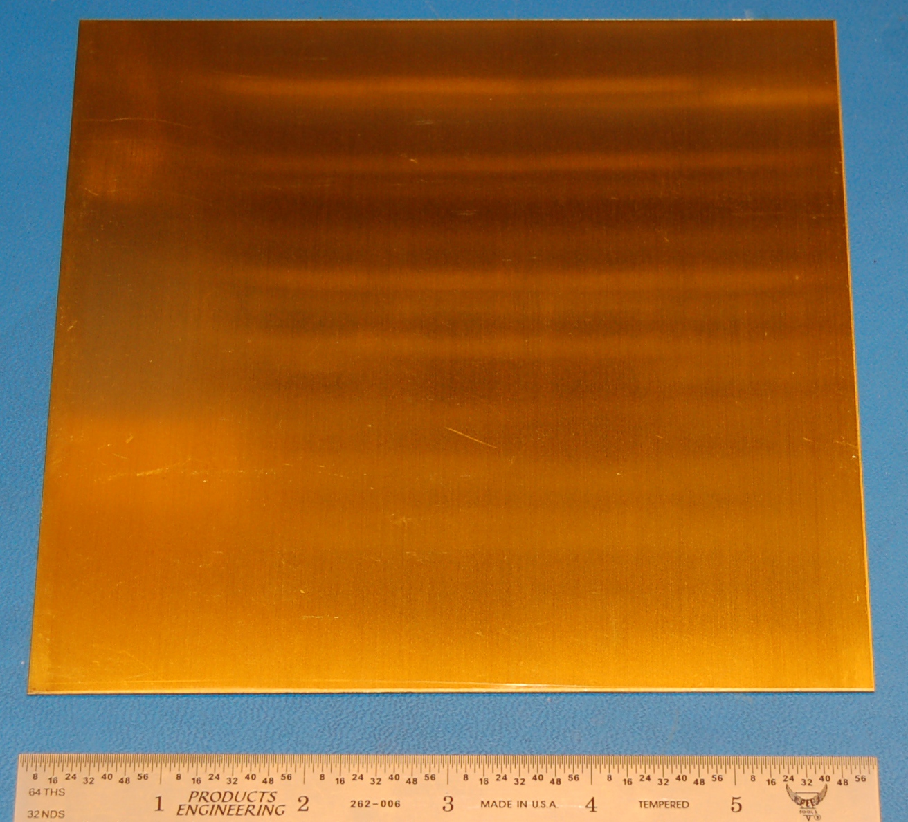Brass 260 Sheet, .032" (0.8mm), 6x6"