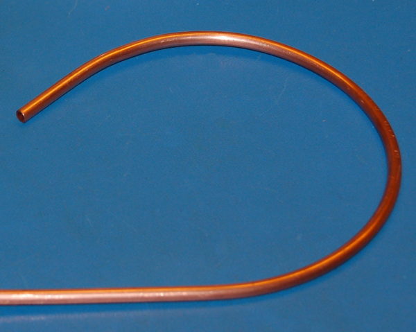 Copper 122 Tube, .188" (5mm) OD x .030" (.8mm) Wall x 1' (Cut-to-Length)