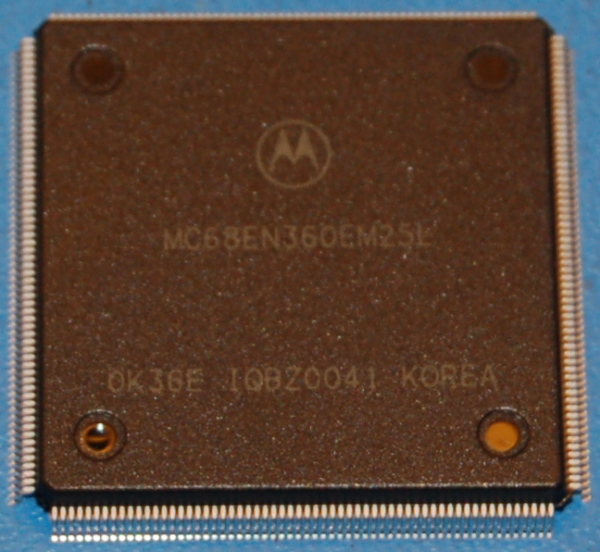 Freescale MC68EN360 QUICC SoC (System-on-a-Chip) with Ethernet, FQFP-240