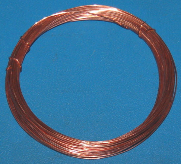 Solid Bare Copper Wire #24 (.020" / 0.5mm) x 50'