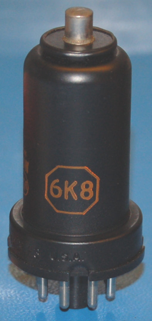 6K8 Triode - Hexode Converter Tube, Metal - Click Image to Close