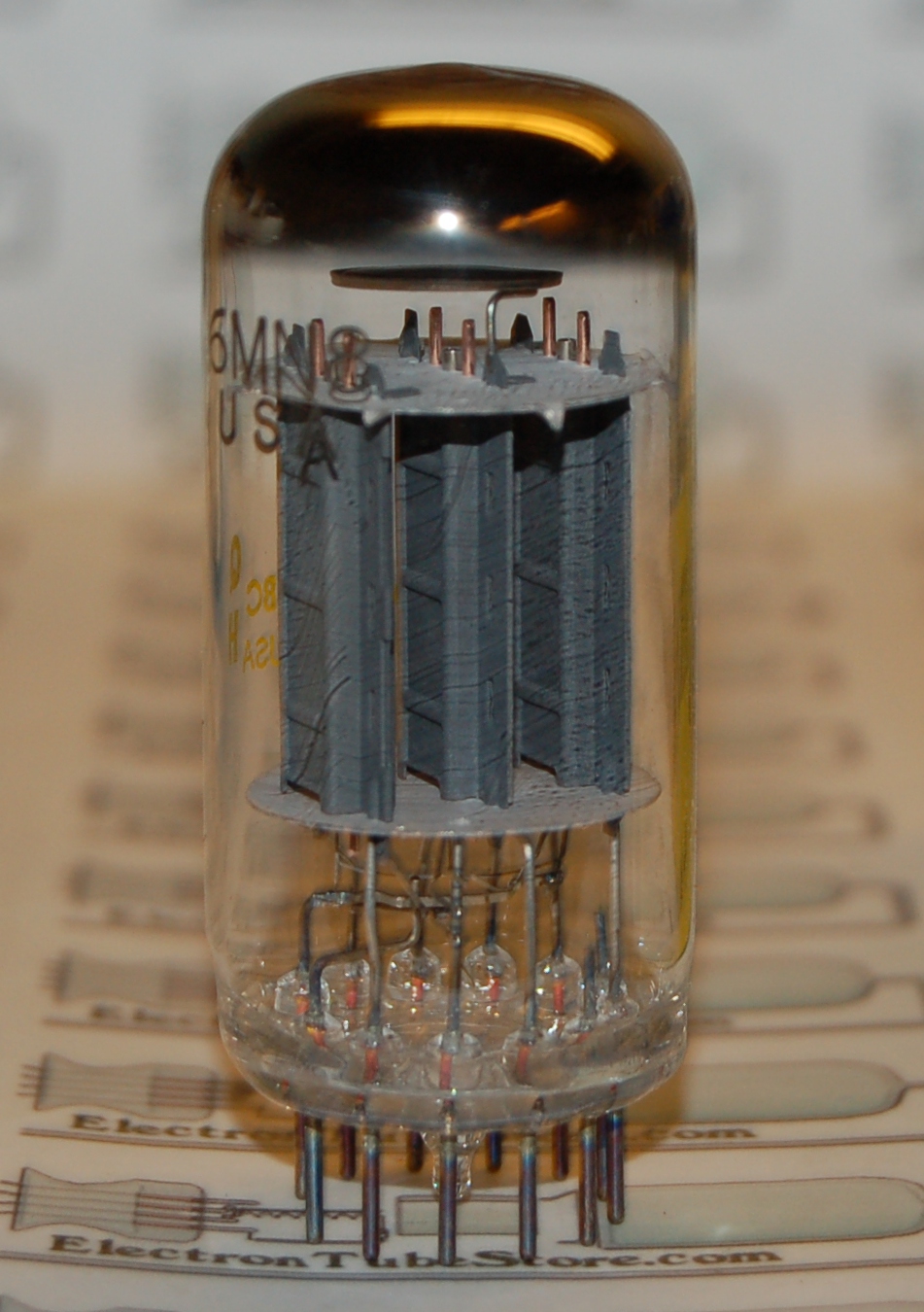 6MN8 triple triode tube - Click Image to Close