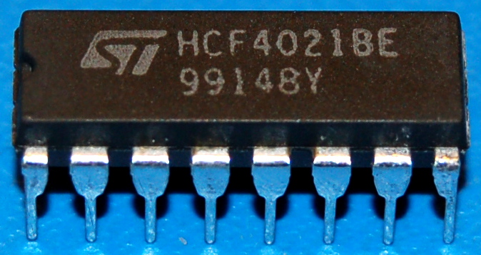 4021BE 8-Stage Static Shift Register, DIP-16 - Click Image to Close